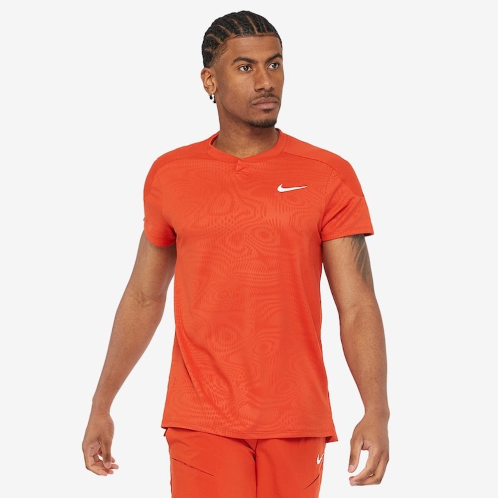 Nike Men's Orange Sports Shirt